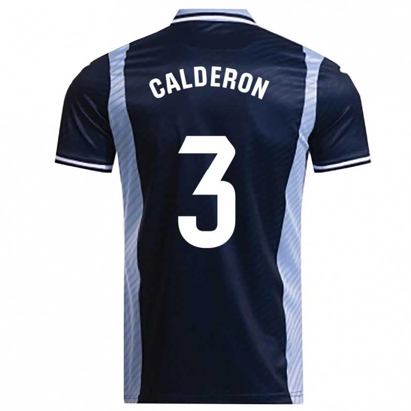 Danxen Børn José Calderón #3 Navy Himmelblå Udebane Spillertrøjer 2025/26 Trøje T-Shirt