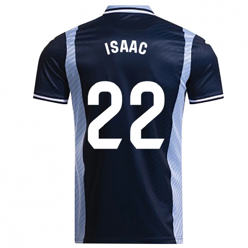 Danxen Børn Carlos Isaac #22 Navy Himmelblå Udebane Spillertrøjer 2025/26 Trøje T-Shirt