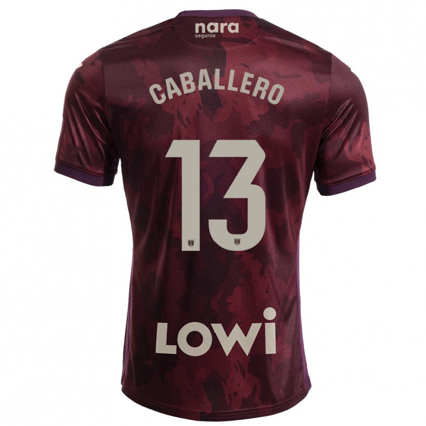 Danxen Børn Hugo Caballero #13 Bordeaux Hvid Udebane Spillertrøjer 2025/26 Trøje T-Shirt