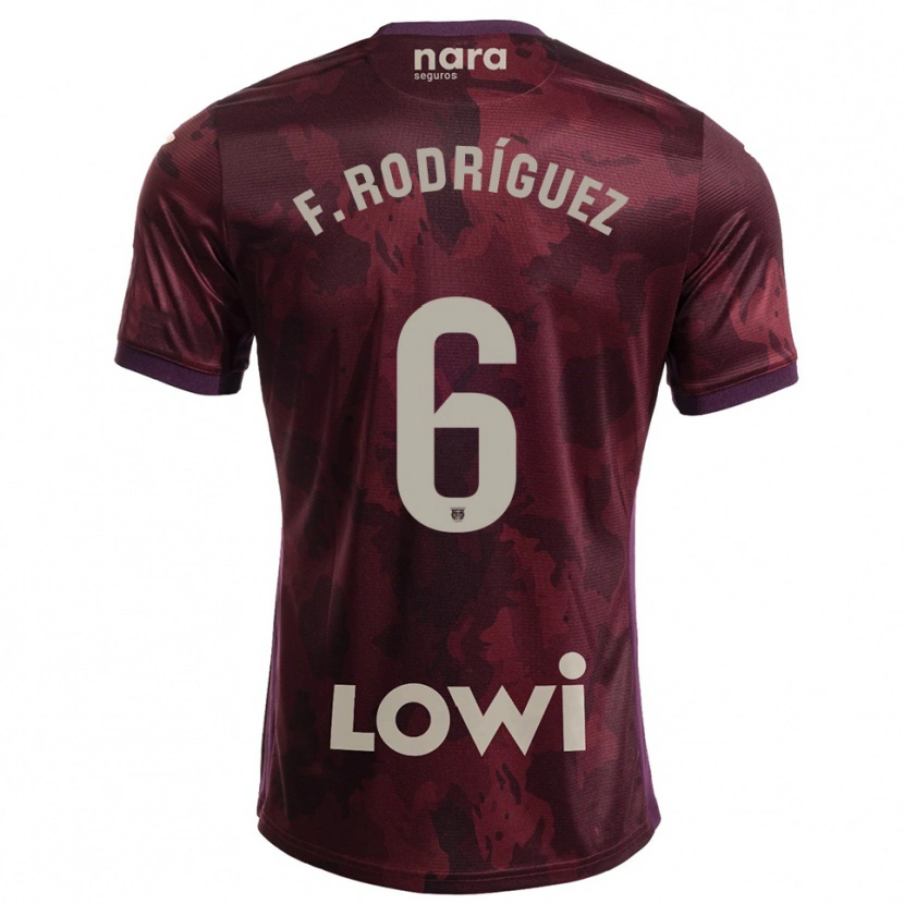 Danxen Børn Fer Rodríguez #6 Bordeaux Hvid Udebane Spillertrøjer 2025/26 Trøje T-Shirt