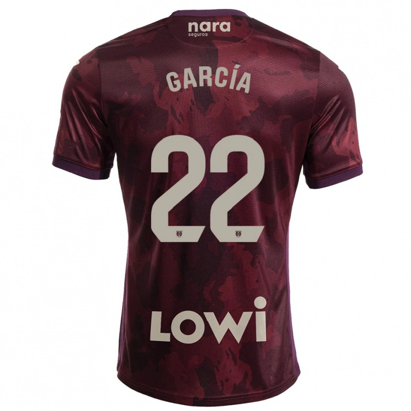 Danxen Børn Hugo García #22 Bordeaux Hvid Udebane Spillertrøjer 2025/26 Trøje T-Shirt