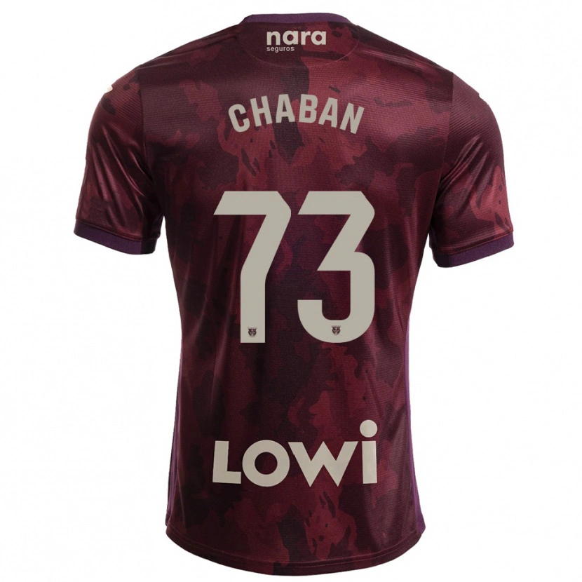 Danxen Børn Danylo Chaban #73 Bordeaux Hvid Udebane Spillertrøjer 2025/26 Trøje T-Shirt
