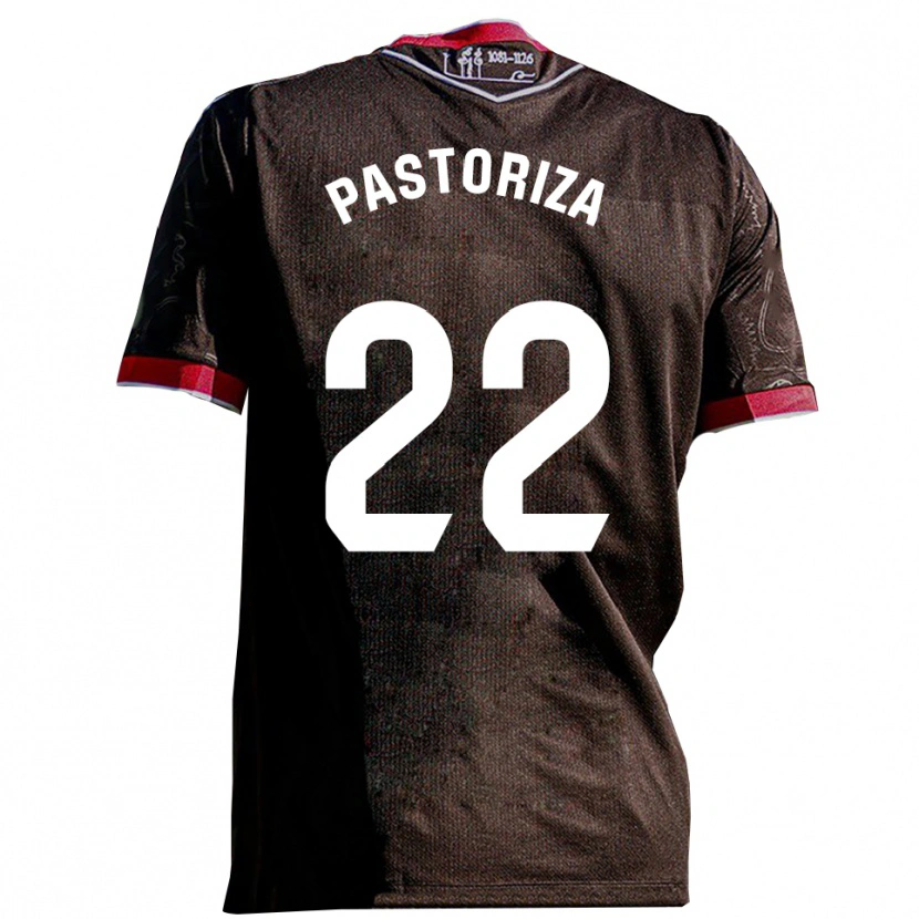 Danxen Børn Agustín Pastoriza #22 Sort Rød Udebane Spillertrøjer 2025/26 Trøje T-Shirt