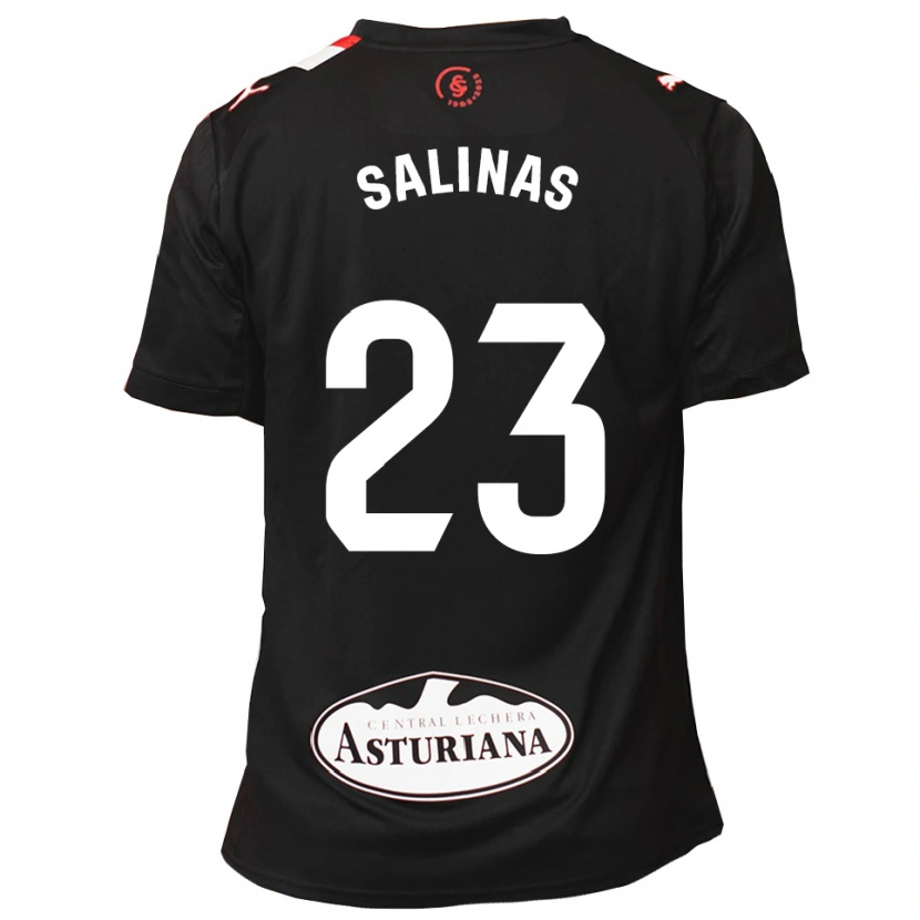 Danxen Børn Hugo Salinas #23 Sort Hvid Udebane Spillertrøjer 2025/26 Trøje T-Shirt