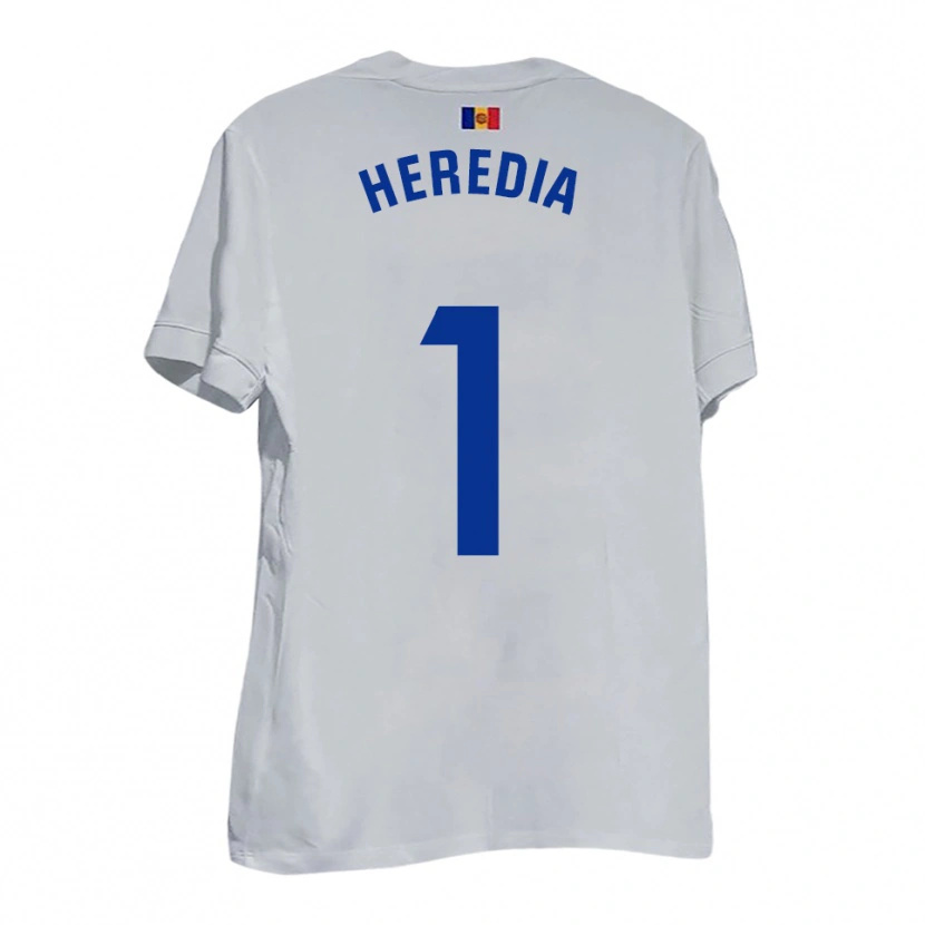 Danxen Børn Alex Heredia #1 Hvid Blå Gul Udebane Spillertrøjer 2025/26 Trøje T-Shirt
