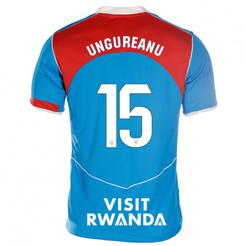 Danxen Børn Bogdan Ungureanu #15 Blå Hvid Tredje Sæt Spillertrøjer 2025/26 Trøje T-Shirt