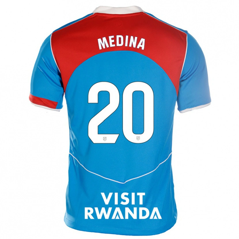 Danxen Børn Andrea Medina #20 Blå Hvid Tredje Sæt Spillertrøjer 2025/26 Trøje T-Shirt