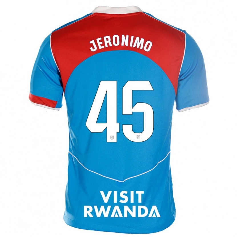 Danxen Børn Isaiah Jeronimo #45 Blå Hvid Tredje Sæt Spillertrøjer 2025/26 Trøje T-Shirt