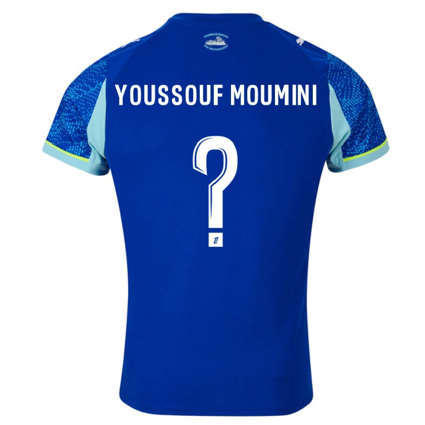 Danxen Børn Yakine Youssouf Moumini #0 Himmelblå Hvid Tredje Sæt Spillertrøjer 2025/26 Trøje T-Shirt