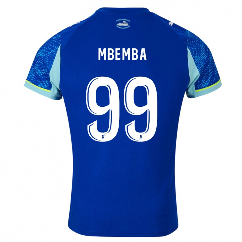 Danxen Børn Chancel Mbemba #99 Himmelblå Hvid Tredje Sæt Spillertrøjer 2025/26 Trøje T-Shirt