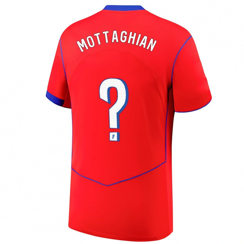 Danxen Børn Keyvan Mottaghian #0 Rød Blå Hvid Tredje Sæt Spillertrøjer 2025/26 Trøje T-Shirt