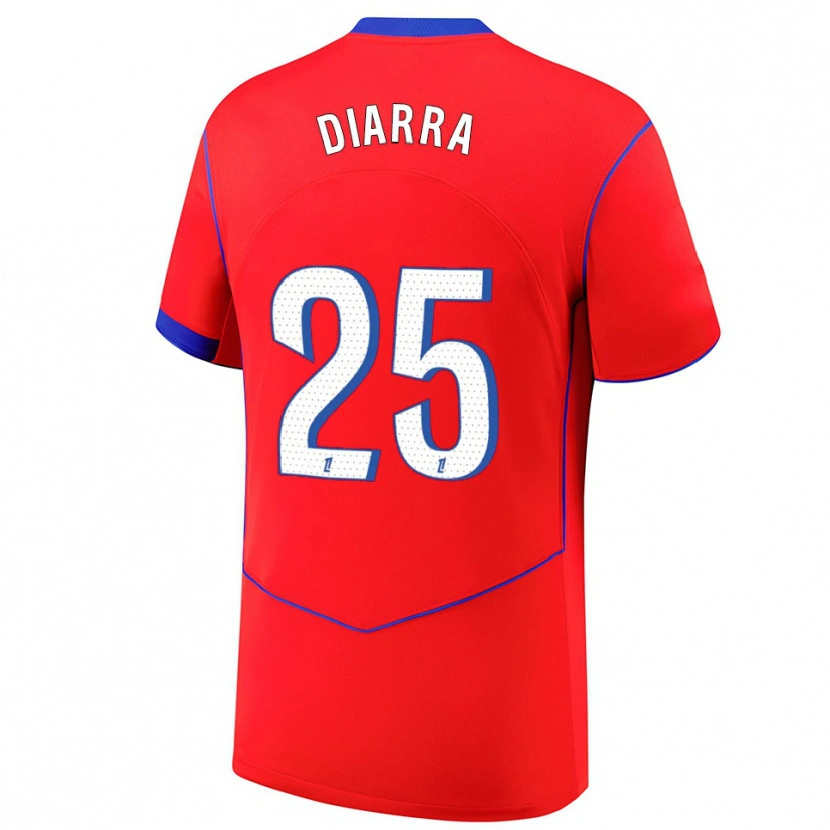 Danxen Børn Agueissa Diarra #25 Rød Blå Hvid Tredje Sæt Spillertrøjer 2025/26 Trøje T-Shirt