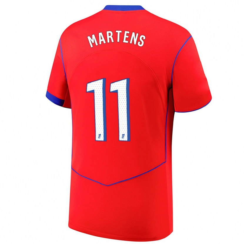 Danxen Børn Lieke Martens #11 Rød Blå Hvid Tredje Sæt Spillertrøjer 2025/26 Trøje T-Shirt
