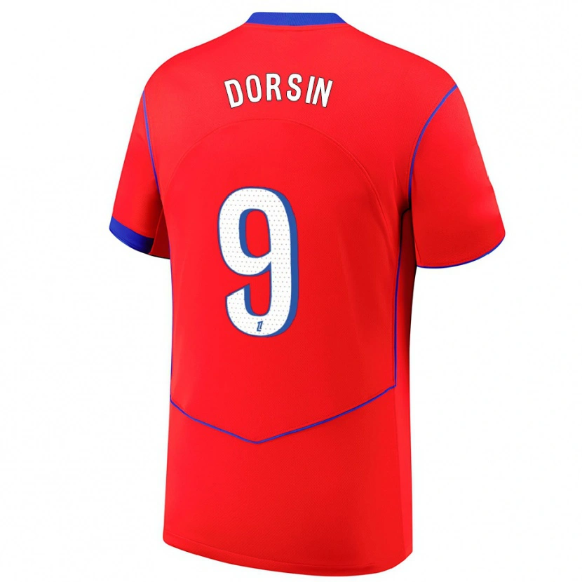 Danxen Børn Frøya Dorsin #9 Rød Blå Hvid Tredje Sæt Spillertrøjer 2025/26 Trøje T-Shirt
