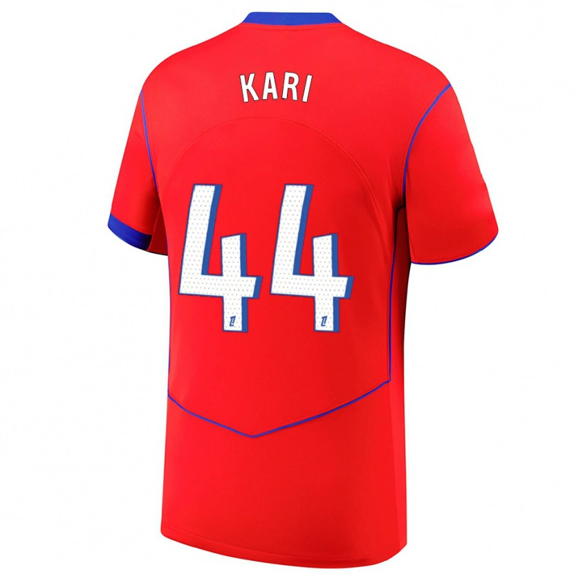 Danxen Børn Ayman Kari #44 Rød Blå Hvid Tredje Sæt Spillertrøjer 2025/26 Trøje T-Shirt