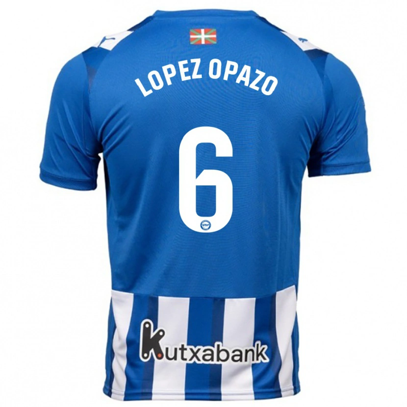 Danxen Mænd Nayadet Zulema Lopez Opazo #6 Blå Hvid Hjemmebane Spillertrøjer 2025/26 Trøje T-Shirt