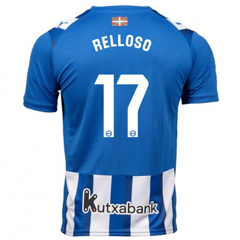 Danxen Mænd Mikel Relloso #17 Blå Hvid Hjemmebane Spillertrøjer 2025/26 Trøje T-Shirt