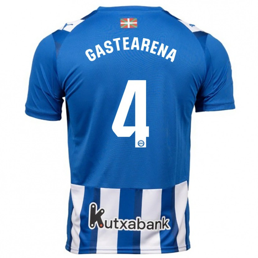 Danxen Mænd Itziar Gastearena #4 Blå Hvid Hjemmebane Spillertrøjer 2025/26 Trøje T-Shirt