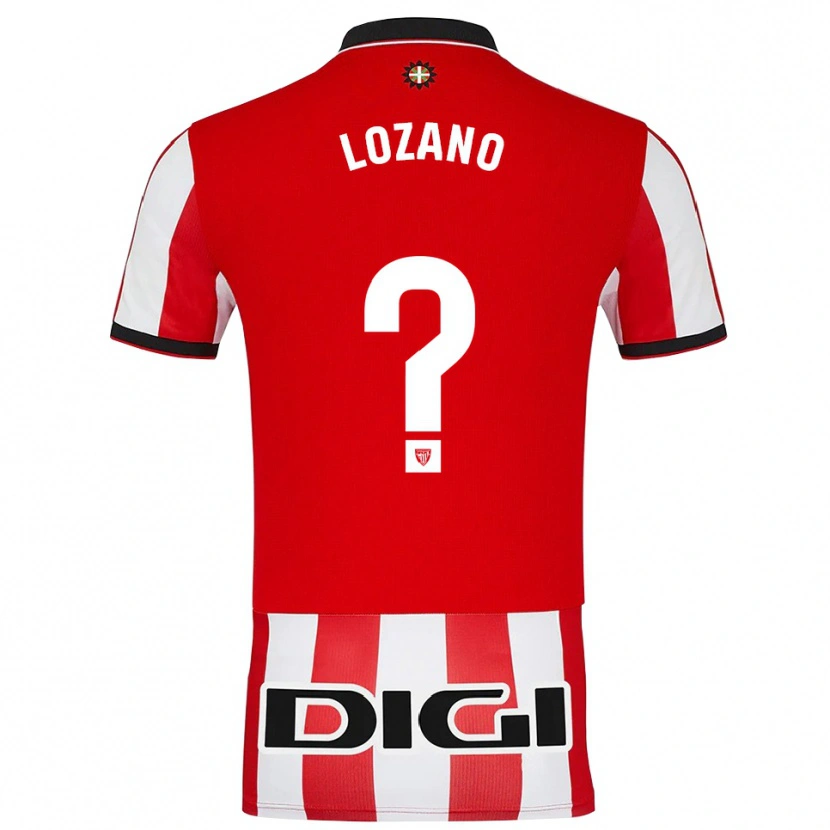 Danxen Mænd Manex Lozano #0 Rød Hvid Hjemmebane Spillertrøjer 2025/26 Trøje T-Shirt