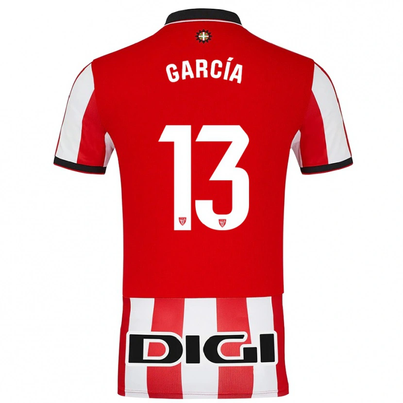 Danxen Mænd Simón García #13 Rød Hvid Hjemmebane Spillertrøjer 2025/26 Trøje T-Shirt