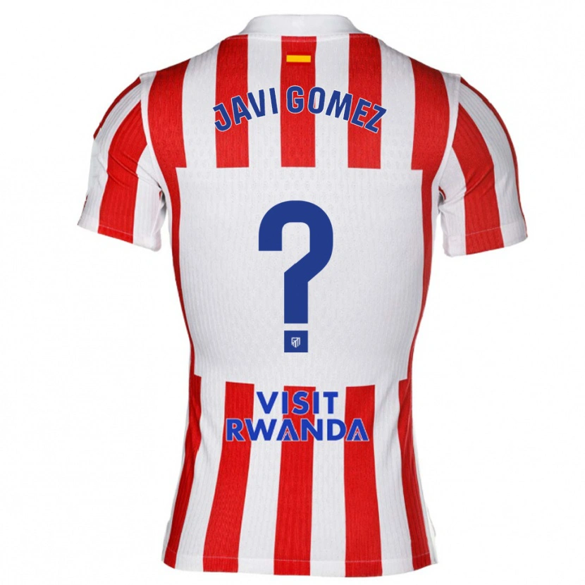 Danxen Mænd Javi Gomez #0 Rød Hvid Hjemmebane Spillertrøjer 2025/26 Trøje T-Shirt