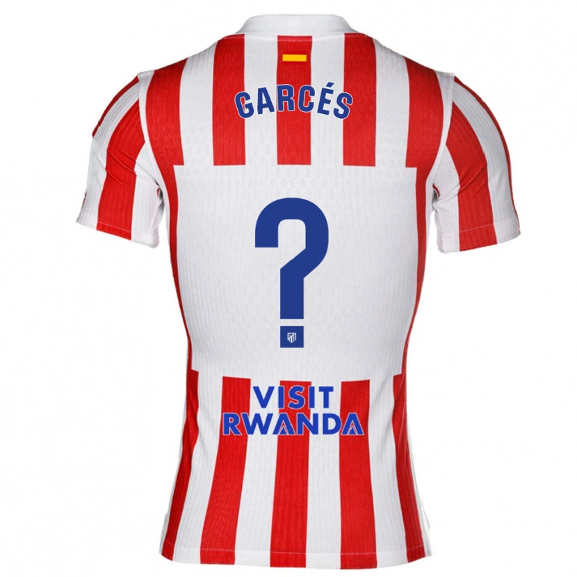 Danxen Mænd Borja Garcés #0 Rød Hvid Hjemmebane Spillertrøjer 2025/26 Trøje T-Shirt