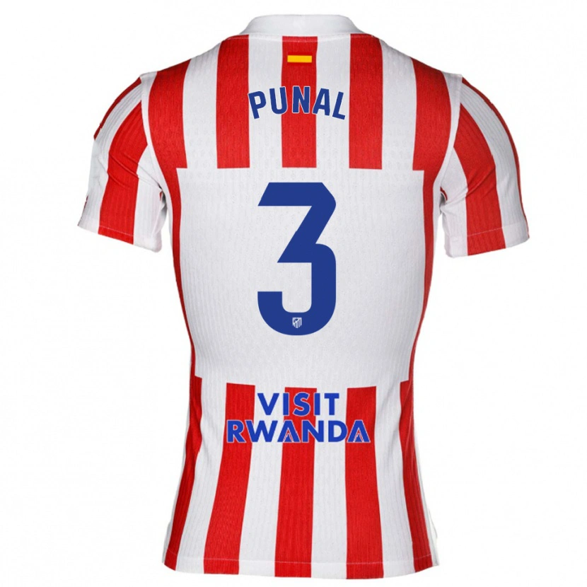 Danxen Mænd Aitor Punal #3 Rød Hvid Hjemmebane Spillertrøjer 2025/26 Trøje T-Shirt