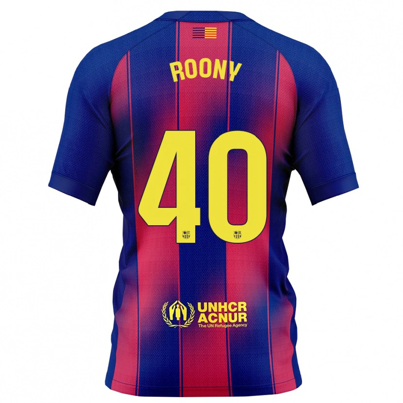 Danxen Mænd Roony Bardghji #40 Blå Rød Hjemmebane Spillertrøjer 2025/26 Trøje T-Shirt