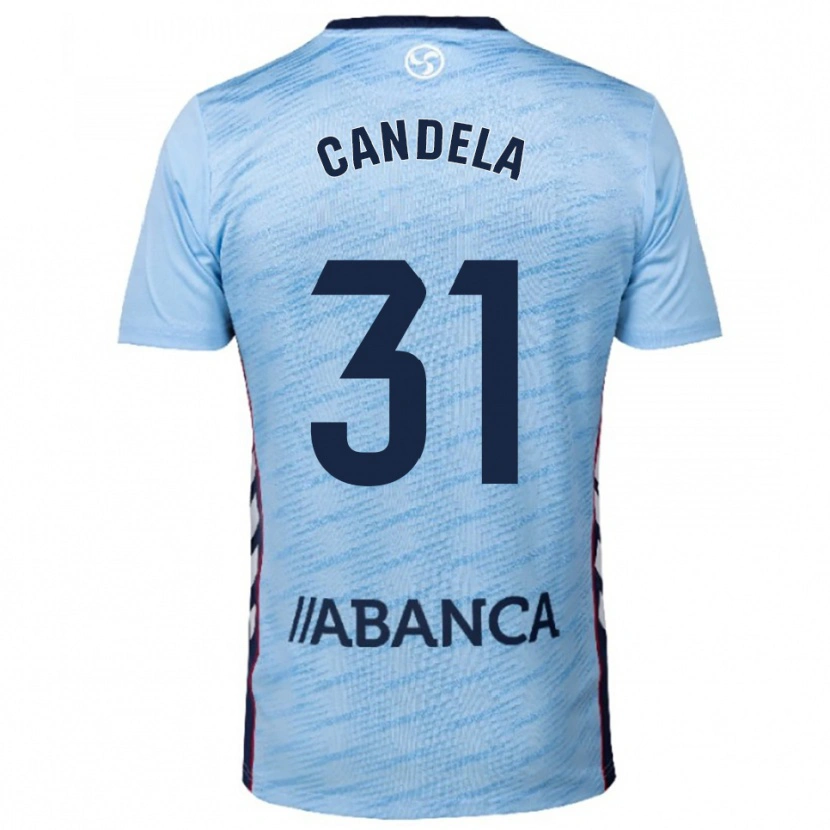 Danxen Mænd Candela Rodríguez #31 Himmelblå Rød Hjemmebane Spillertrøjer 2025/26 Trøje T-Shirt