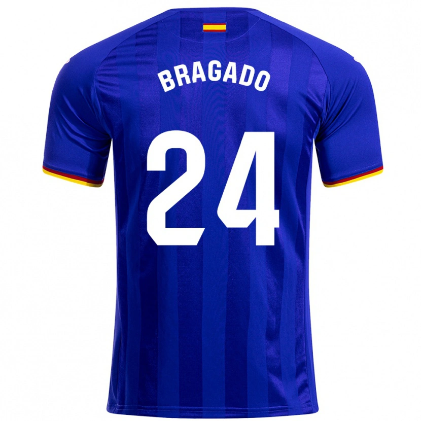 Danxen Mænd Alonso Bragado #24 Blå Rød Gul Hjemmebane Spillertrøjer 2025/26 Trøje T-Shirt