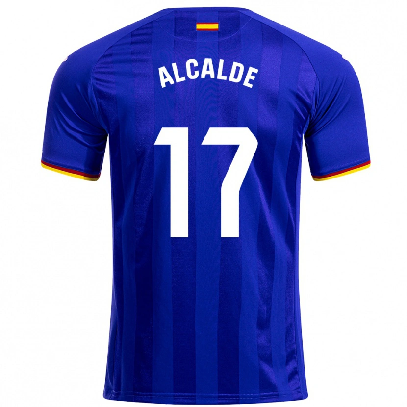 Danxen Mænd Jacobo Alcalde #17 Blå Rød Gul Hjemmebane Spillertrøjer 2025/26 Trøje T-Shirt