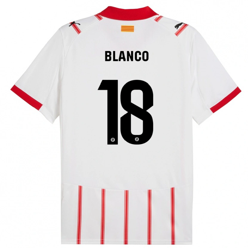 Danxen Mænd Aaron Blanco #18 Hvid Rød Hjemmebane Spillertrøjer 2025/26 Trøje T-Shirt