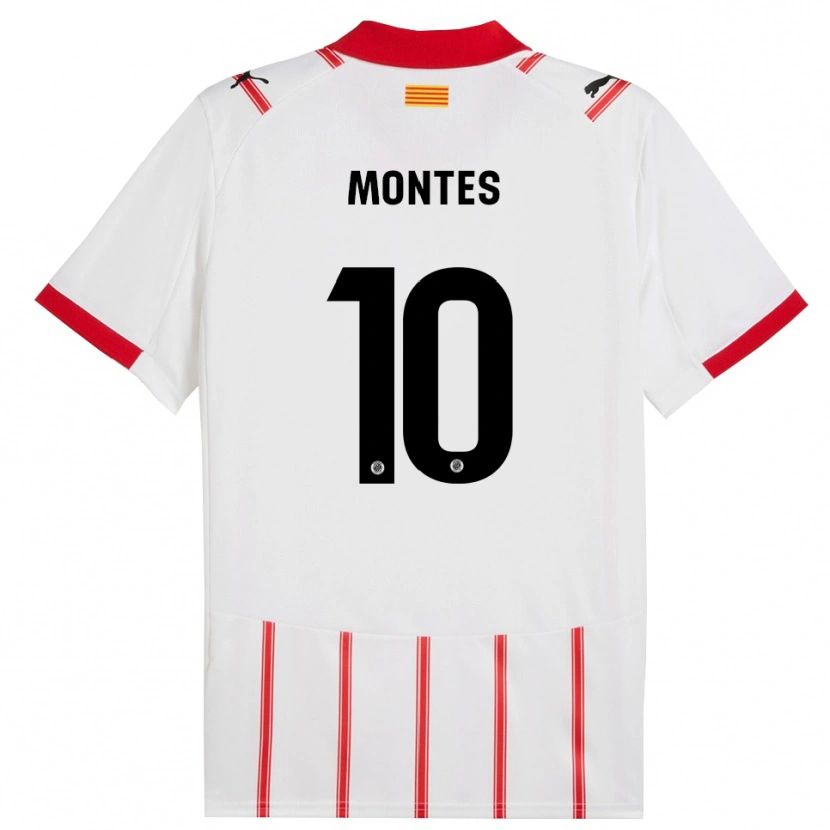Danxen Mænd Luis Montes #10 Hvid Rød Hjemmebane Spillertrøjer 2025/26 Trøje T-Shirt