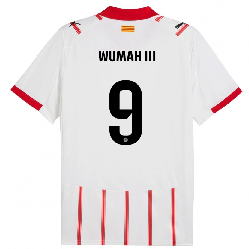 Danxen Mænd Edward Wumah Iii #9 Hvid Rød Hjemmebane Spillertrøjer 2025/26 Trøje T-Shirt