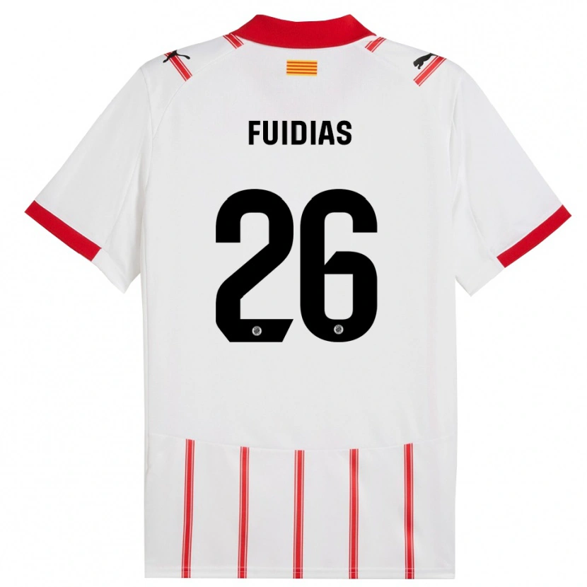 Danxen Mænd Toni Fuidias #26 Hvid Rød Hjemmebane Spillertrøjer 2025/26 Trøje T-Shirt