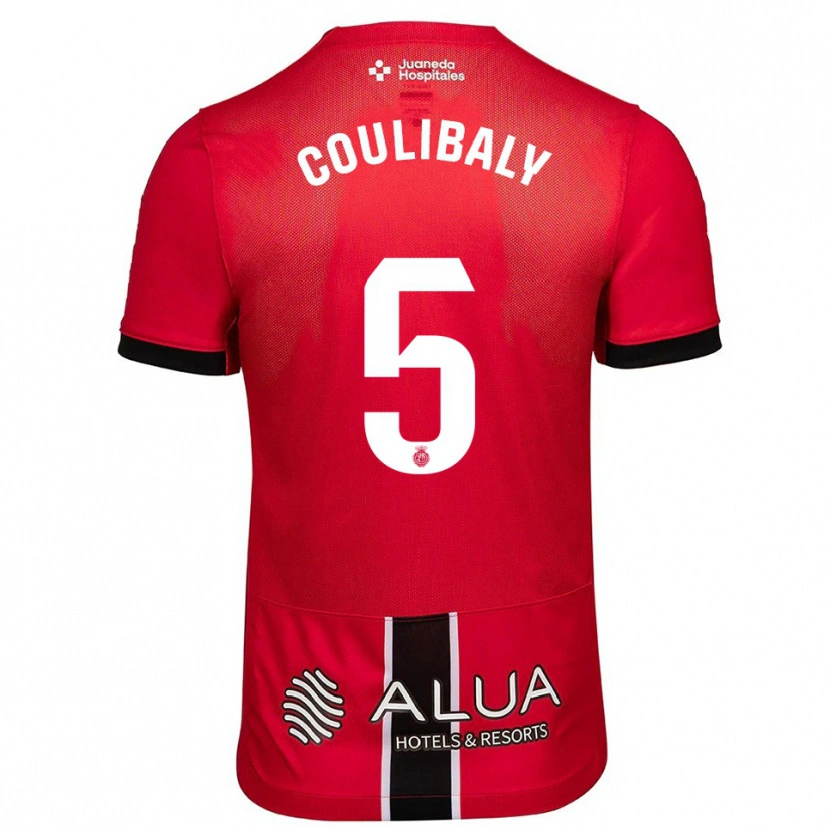 Danxen Mænd Habib Anas Coulibaly #5 Rød Sort Hjemmebane Spillertrøjer 2025/26 Trøje T-Shirt