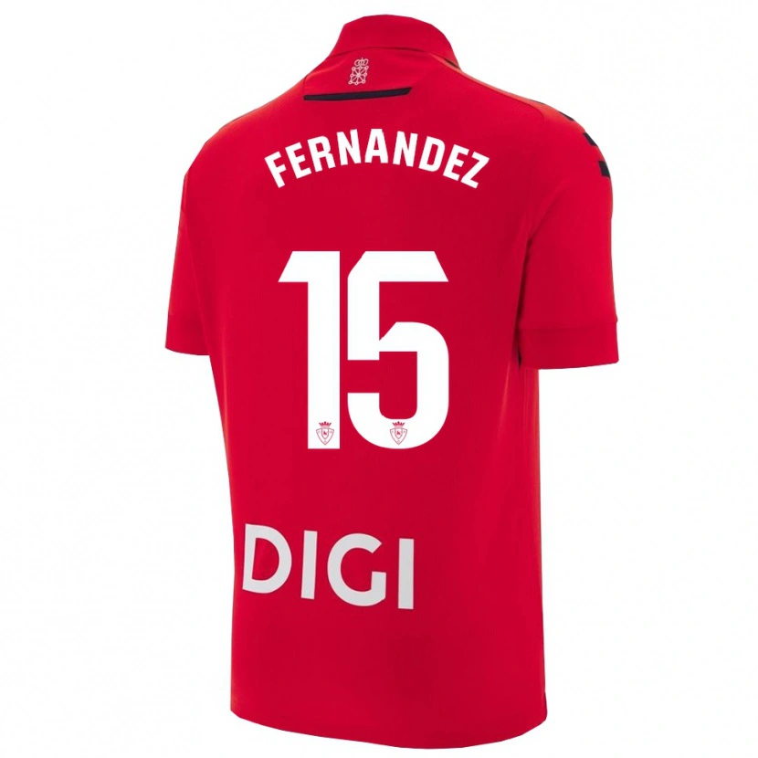 Danxen Mænd Leyre Fernández Sánchez #15 Rød Sort Hjemmebane Spillertrøjer 2025/26 Trøje T-Shirt
