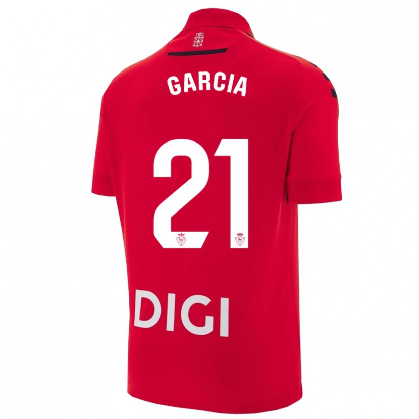 Danxen Mænd Jon García #21 Rød Sort Hjemmebane Spillertrøjer 2025/26 Trøje T-Shirt