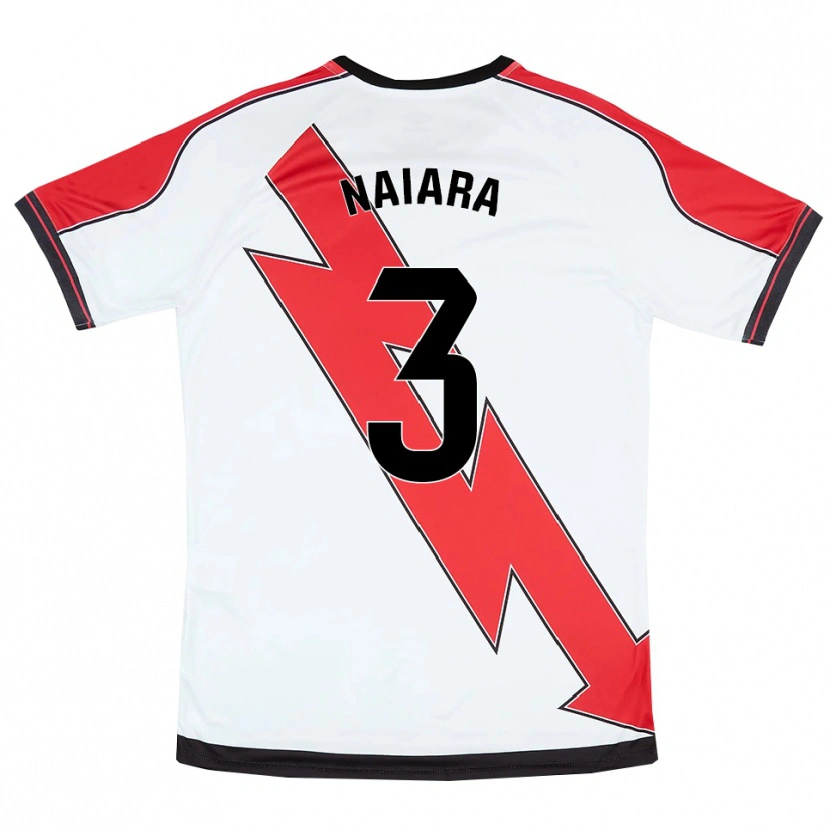 Danxen Mænd Naiara Lozano Sánchez #3 Hvid Rød Hjemmebane Spillertrøjer 2025/26 Trøje T-Shirt