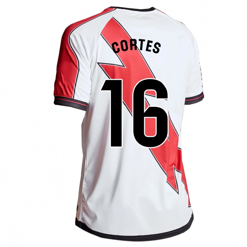 Danxen Mænd José Cortés #16 Hvid Rød Hjemmebane Spillertrøjer 2025/26 Trøje T-Shirt