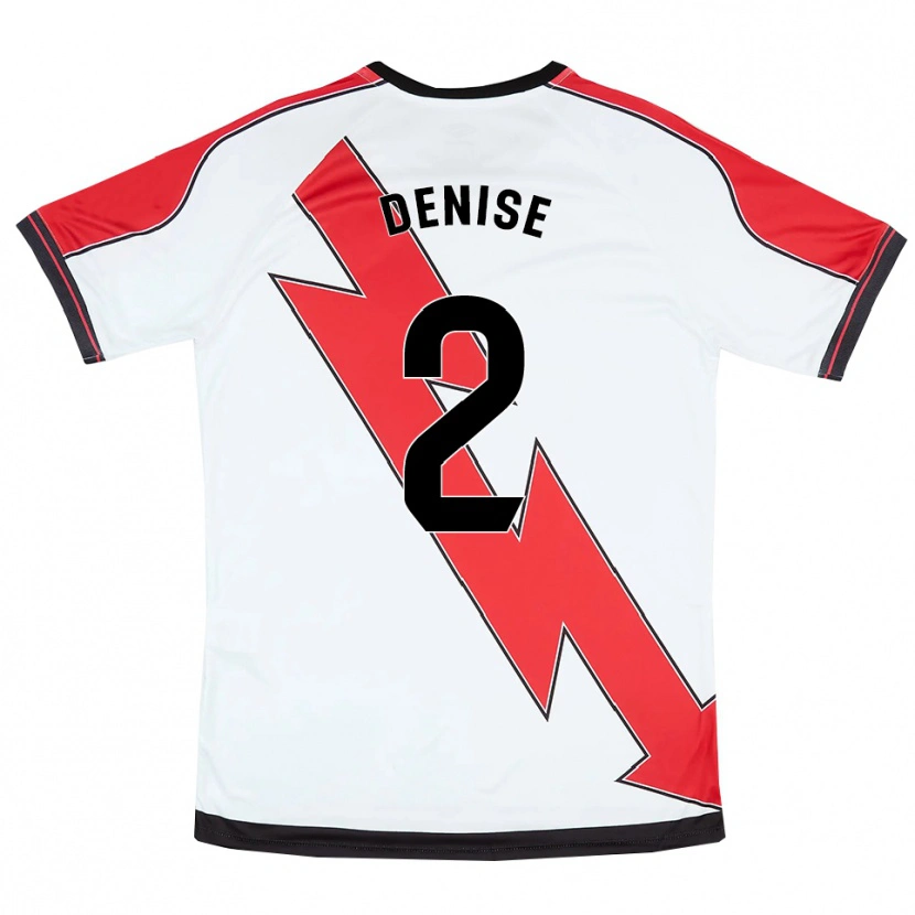 Danxen Mænd Denise Garcia Rojo #2 Hvid Rød Hjemmebane Spillertrøjer 2025/26 Trøje T-Shirt