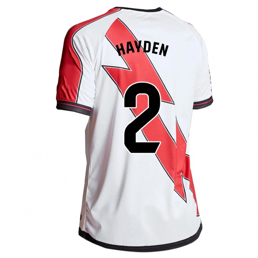 Danxen Mænd Danielle Hayden #2 Hvid Rød Hjemmebane Spillertrøjer 2025/26 Trøje T-Shirt