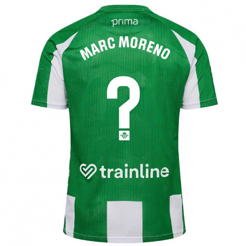 Danxen Mænd Marc Moreno #0 Grøn Hvid Hjemmebane Spillertrøjer 2025/26 Trøje T-Shirt