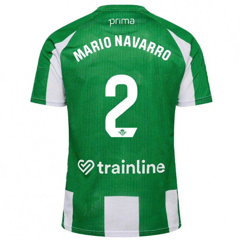 Danxen Mænd Mario Navarro #2 Grøn Hvid Hjemmebane Spillertrøjer 2025/26 Trøje T-Shirt