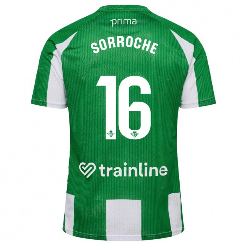 Danxen Mænd Ginés Sorroche #16 Grøn Hvid Hjemmebane Spillertrøjer 2025/26 Trøje T-Shirt