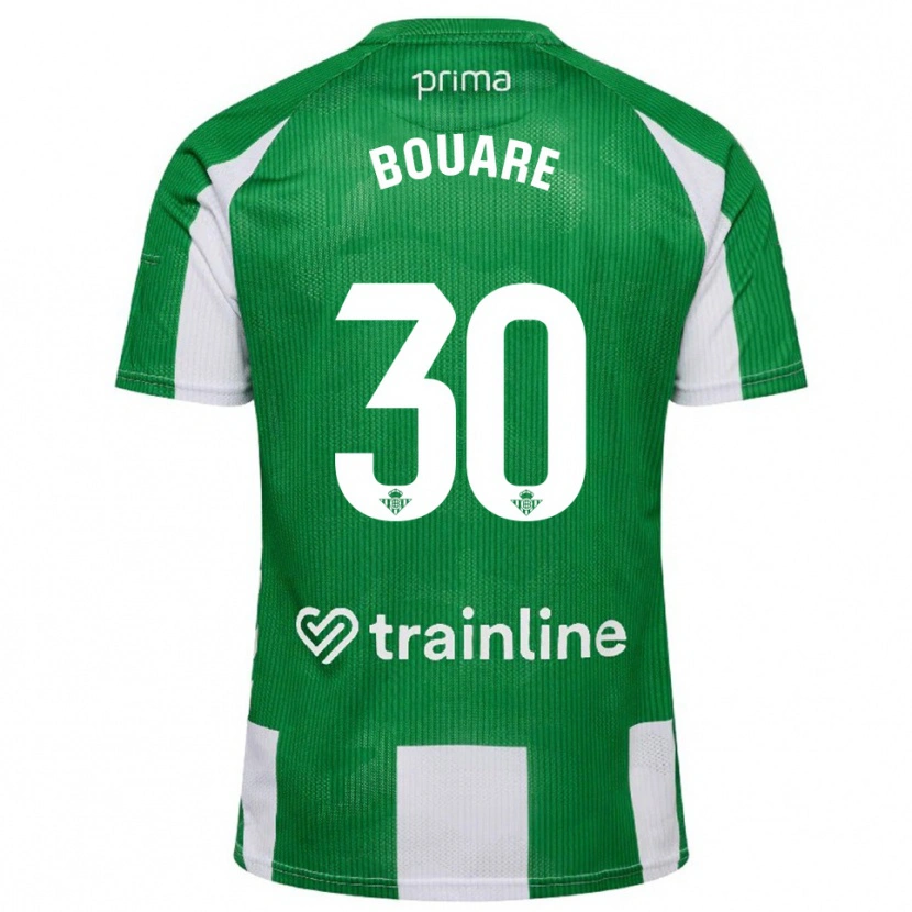 Danxen Mænd Gnangoro Bouare #30 Grøn Hvid Hjemmebane Spillertrøjer 2025/26 Trøje T-Shirt