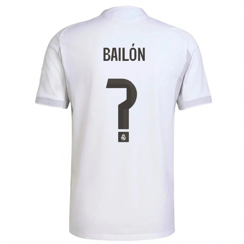 Danxen Mænd Javi Bailón #0 Hvid Gul Hjemmebane Spillertrøjer 2025/26 Trøje T-Shirt