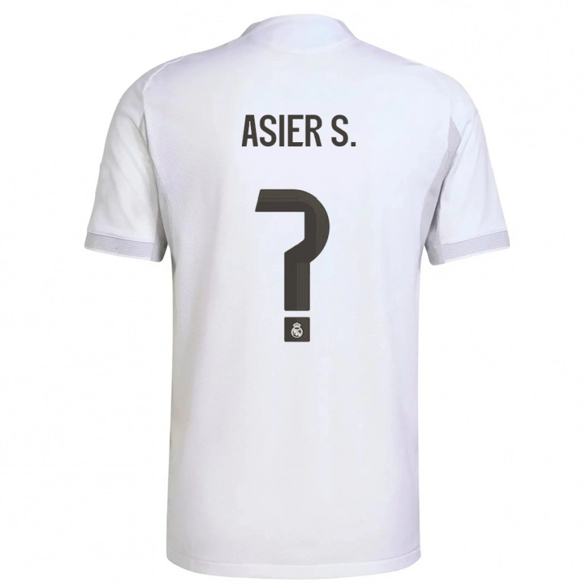 Danxen Mænd Asier Sánchez #0 Hvid Gul Hjemmebane Spillertrøjer 2025/26 Trøje T-Shirt