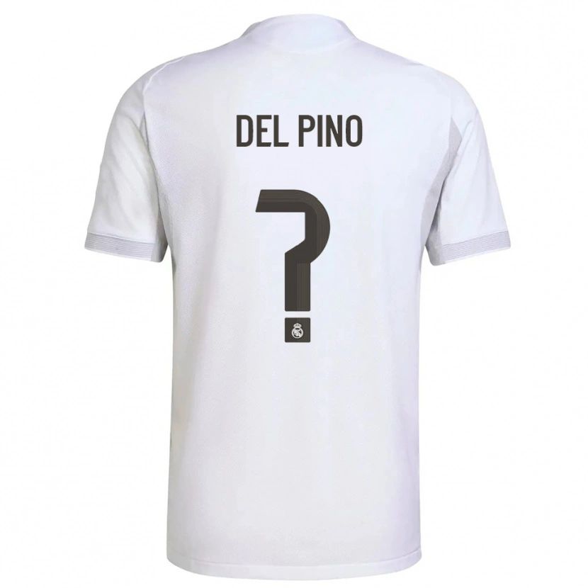 Danxen Mænd Santiago Del Pino #0 Hvid Gul Hjemmebane Spillertrøjer 2025/26 Trøje T-Shirt