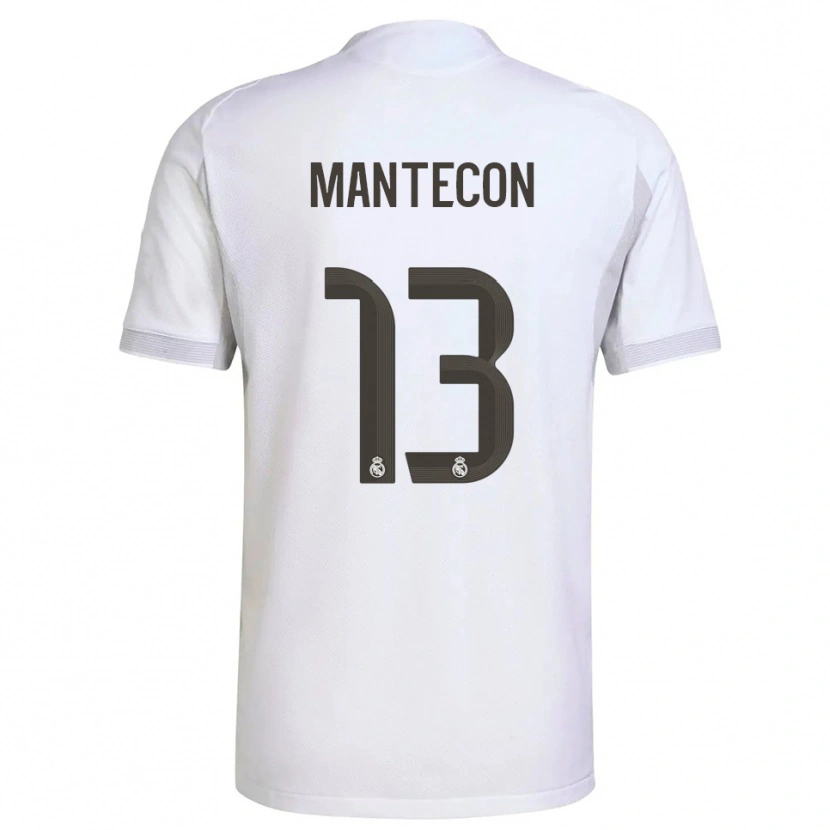 Danxen Mænd Hugo Mantecón #13 Hvid Gul Hjemmebane Spillertrøjer 2025/26 Trøje T-Shirt